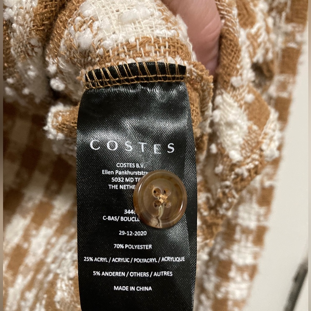 Costes Basic Chic Camel Brown & White Skyler Plai… - image 3